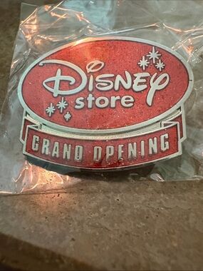 Disney Store Pink Glitter 'Grand Opening' Enamel Pin